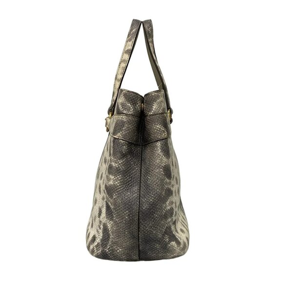 Auth GUCCI Horsebit 319795 White Dark Gray Leather - Tote Bag - Picture 4 of 16